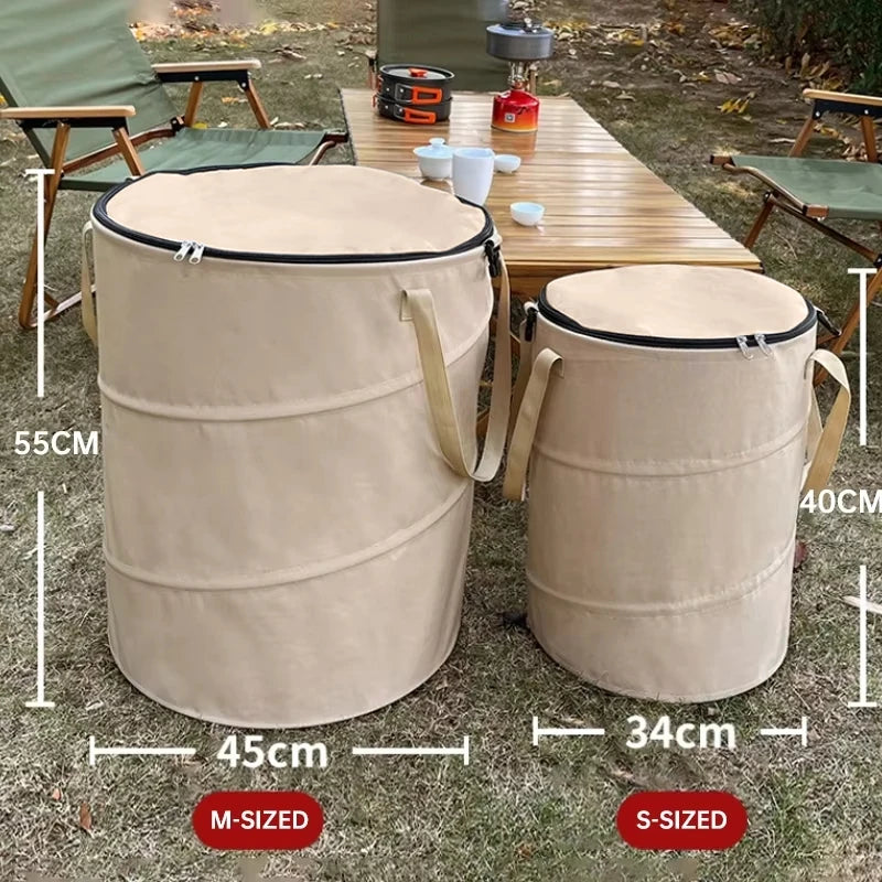 Foldable Outdoor Camping Trash Can – Large Storage Box