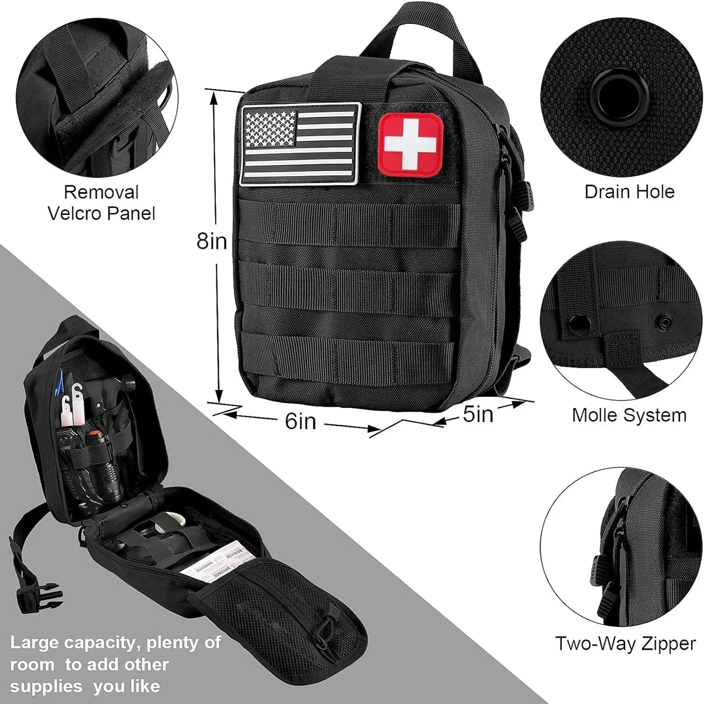 Survival First Aid Kit Complete Emergency Outdoor Pack