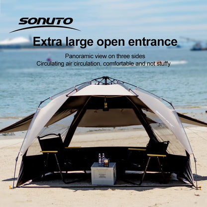 Pop Up Camping Tent 3-4 Person Quick Setup UV Protection
