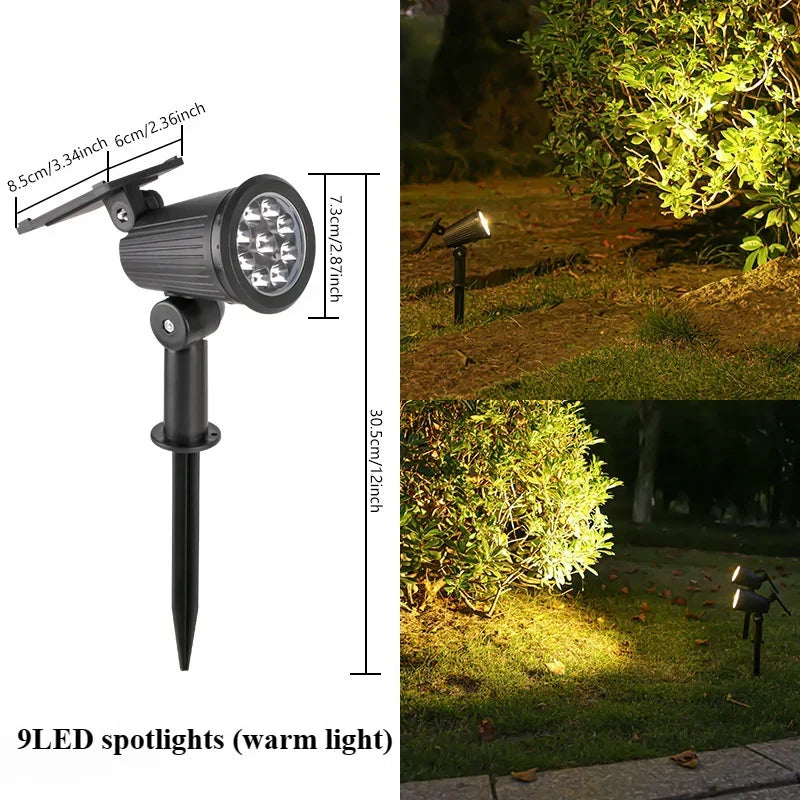 Solar LED Spotlight for Garden Bright Waterproof Lighting