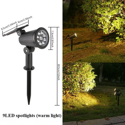 Solar LED Spotlight for Garden Bright Waterproof Lighting