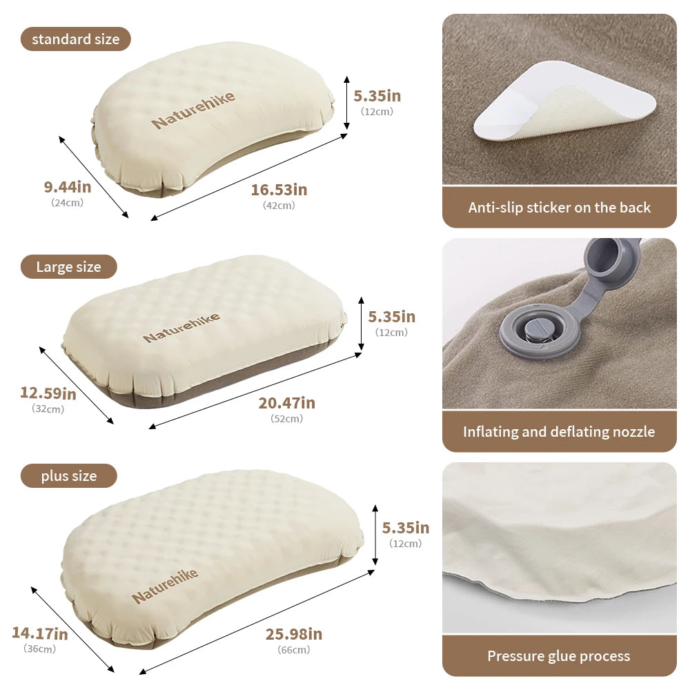 Camping Inflatable Pillow for Neck & Lumbar Support