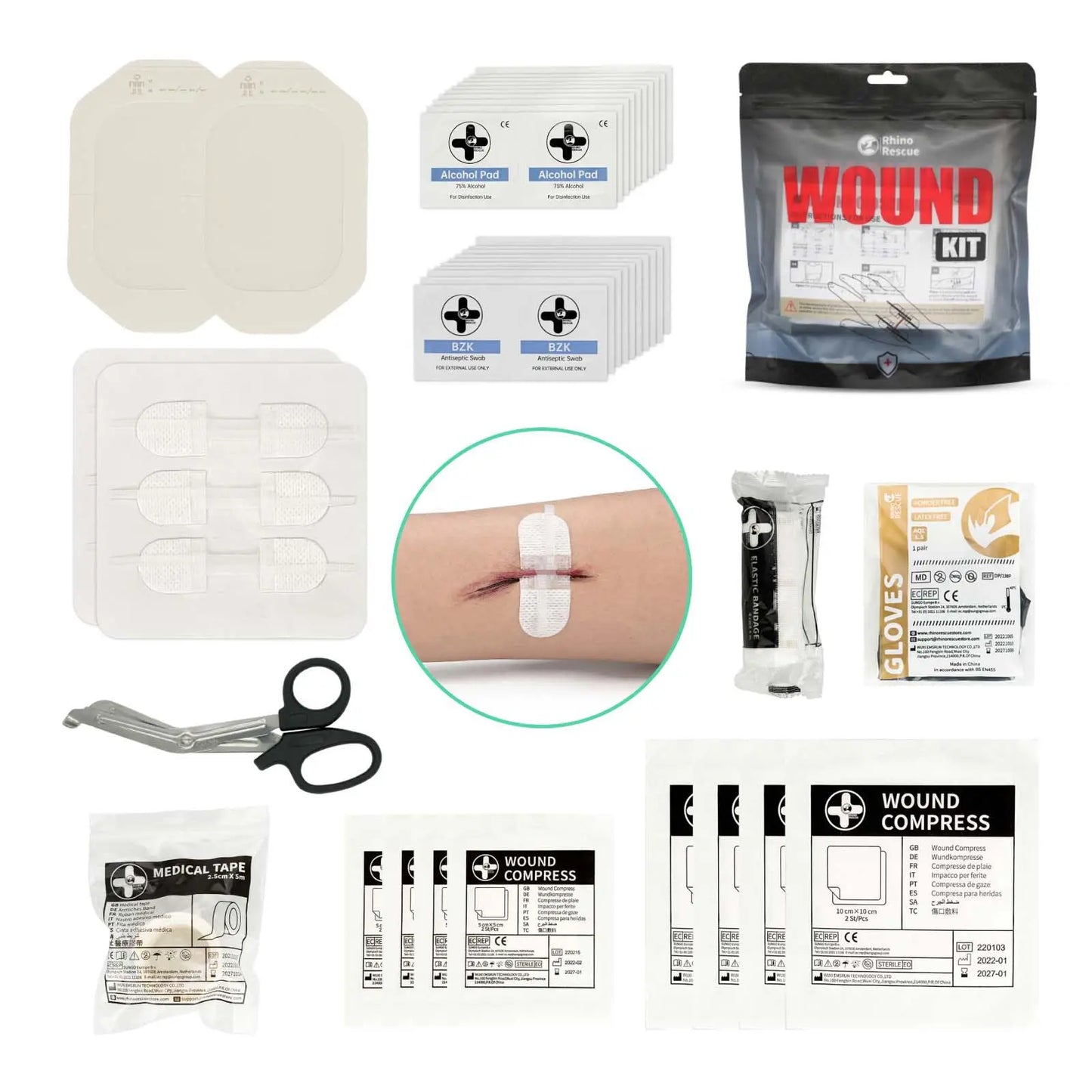 Emergency Wound Closure Kit – No-Stitch Zip Repair (6pcs)