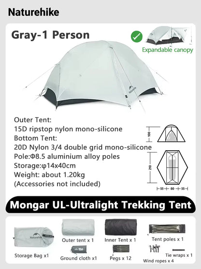 Ultralight Backpacking Tent 2 Person Waterproof Hiking