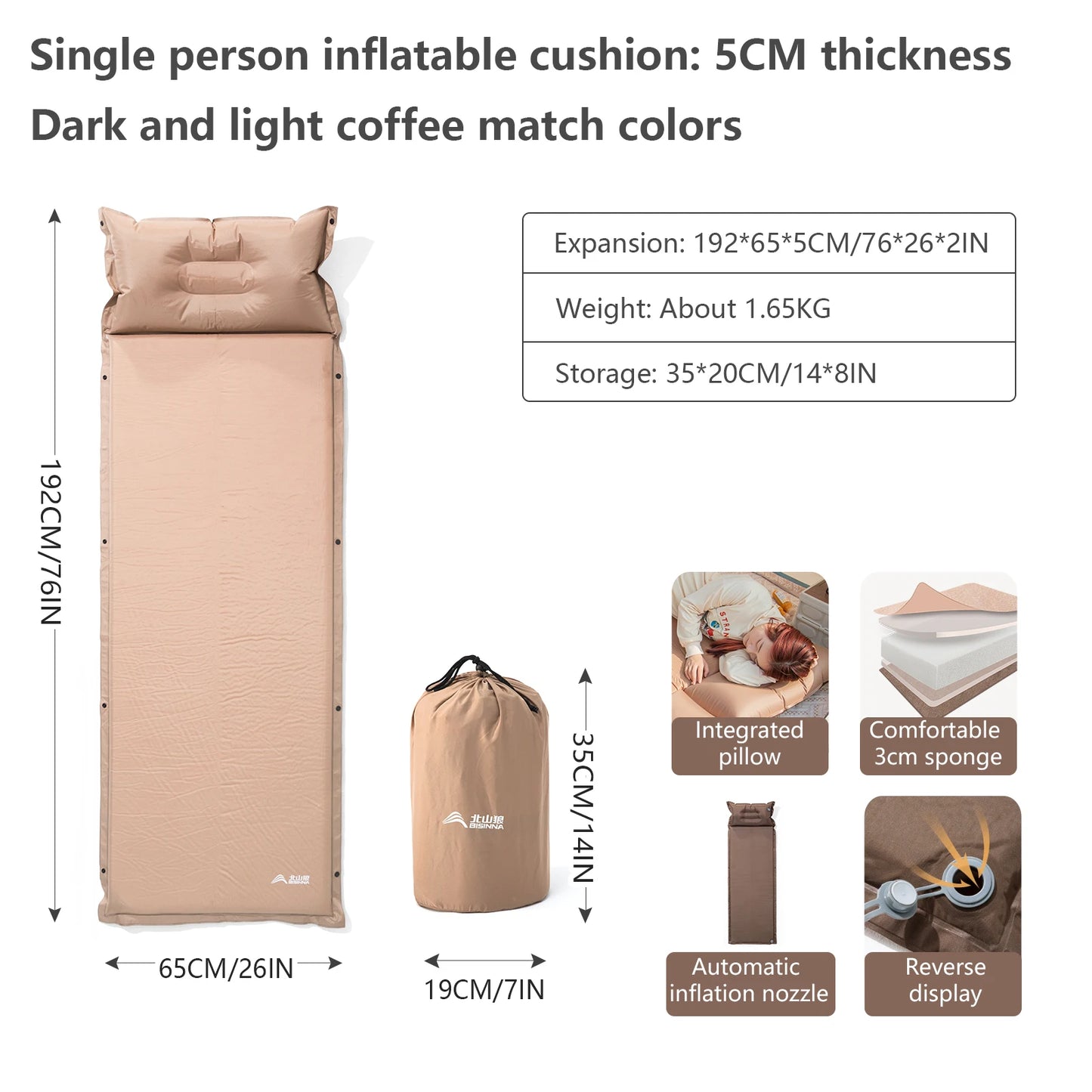 Self-Inflating Sleeping Pad Ultralight Comfort