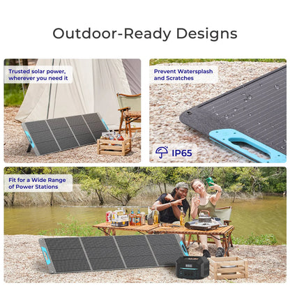 200W Portable Solar Panel for Fast Outdoor Charging