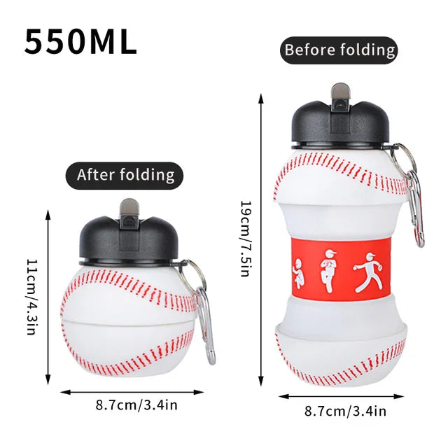 Foldable Silicone Water Bottle – Leakproof & Portable