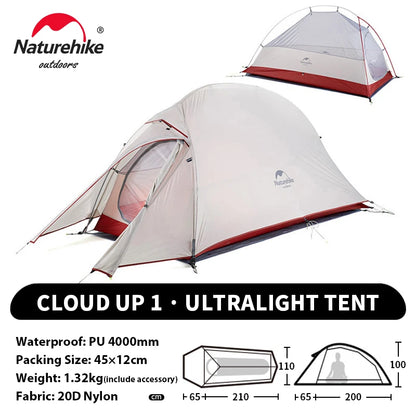 Ultralight Camping Tent Waterproof 2 Person Hiking Shelter