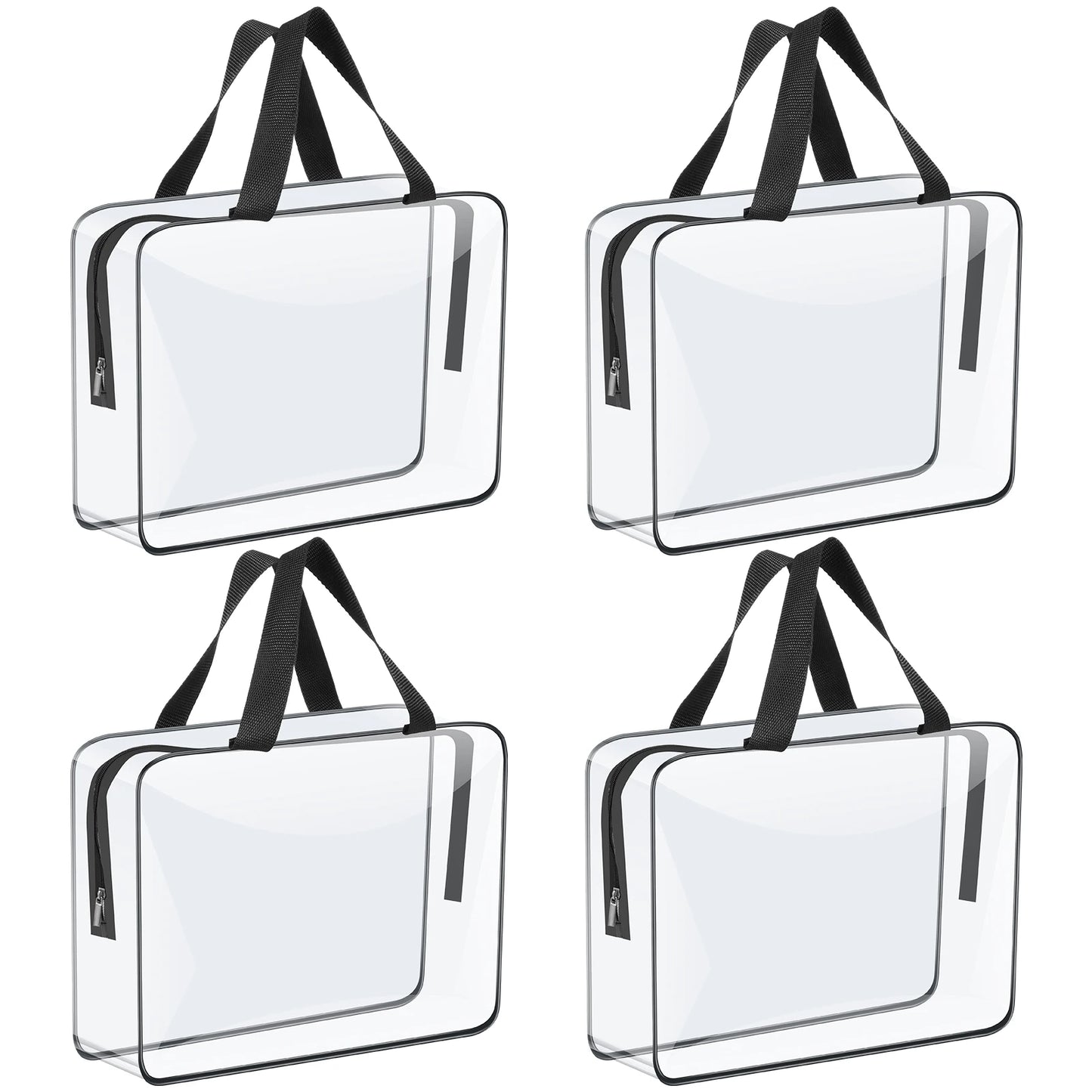 Clear Waterproof Storage Bags with Zipper (4–6pcs)