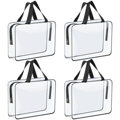 Clear Waterproof Storage Bags with Zipper (4–6pcs)