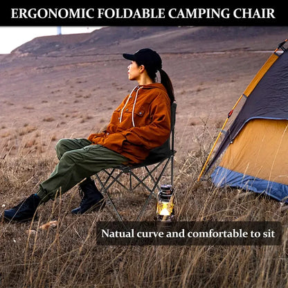 Portable Folding Camping Chair with Side Pocket