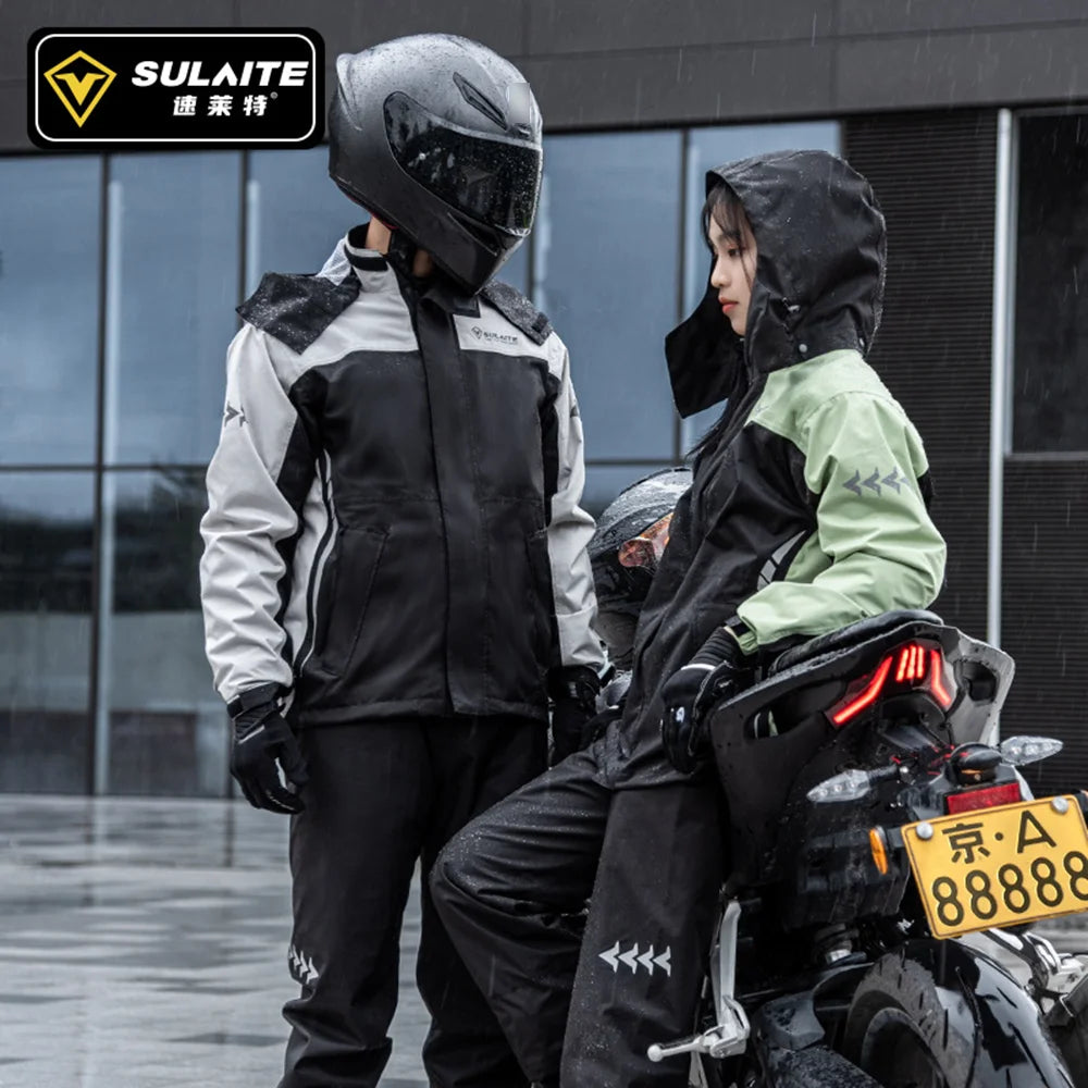 Waterproof Motorcycle Rain Suit for All-Weather Riding