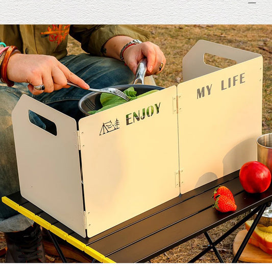 Camping Stove Windscreen – Foldable Windproof Shield