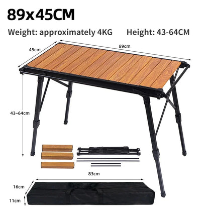 Folding IGT Camping Table with Adjustable Legs