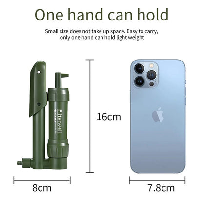 Hand Pump Water Filter for Camping & Safe Drinking