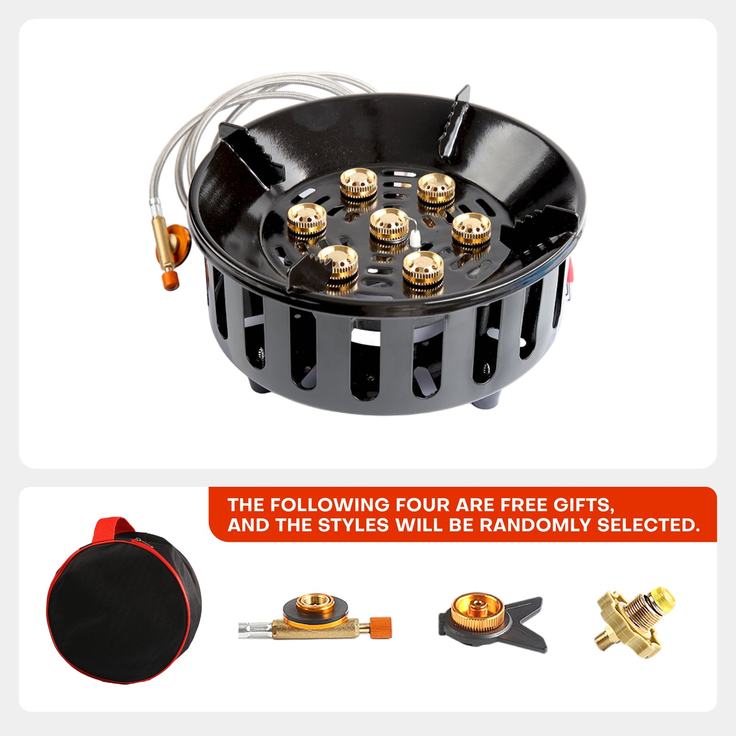 Portable 19800W Camping Stove with Windproof Gas Burner