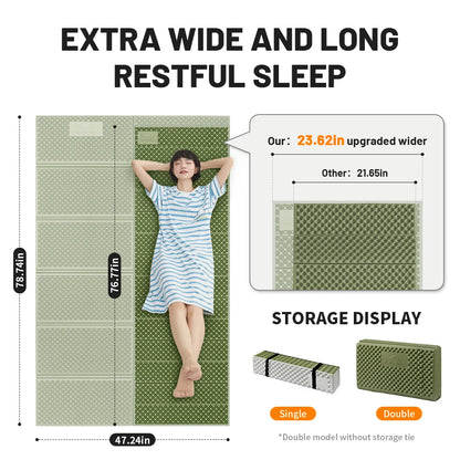 Ultralight Camping Sleeping Pad for 4-Season Comfort