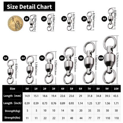 Ball Bearing Fishing Swivels – Smooth Twist-Free Rig