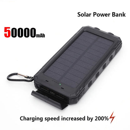 Solar Power Bank 200000mAh Fast Charging Backup