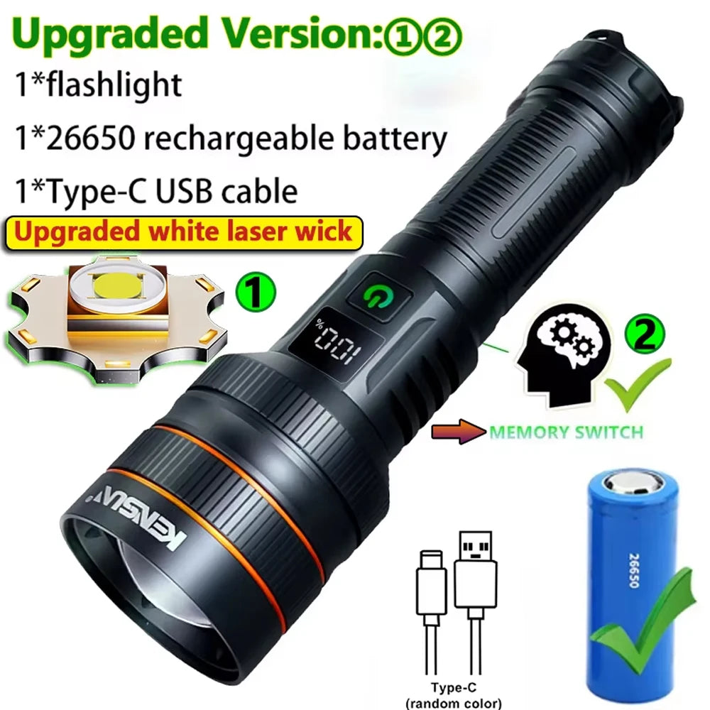 High Power LED Flashlight – USB Rechargeable Lantern