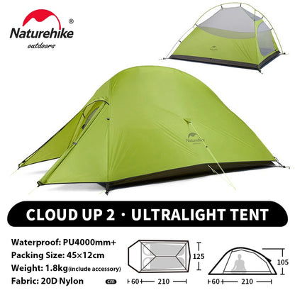 Ultralight Camping Tent Waterproof 2 Person Hiking Shelter