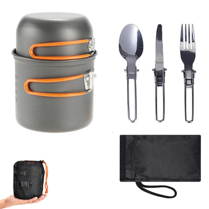 Lightweight Outdoor Cookware Set – Aluminum Camping Pot Kit