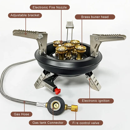 Portable Camping Gas Stove for Fast Outdoor Cooking