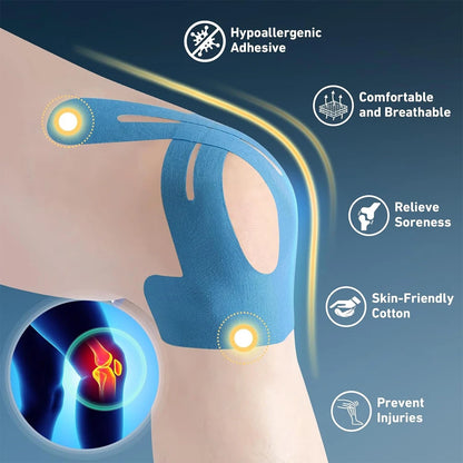 Knee Kinesiology Tape for Support & Pain Relief