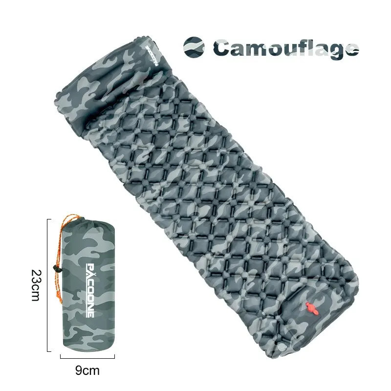 Ultralight Inflatable Sleeping Pad with Built-In Pump