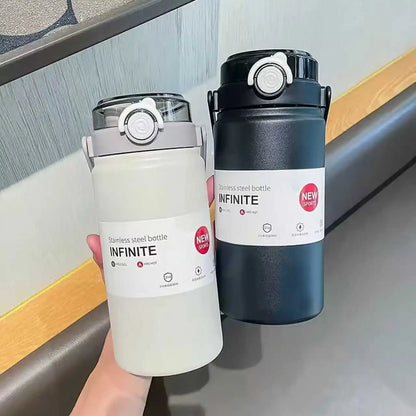 Stainless Steel Vacuum Thermos – Portable & Large Capacity