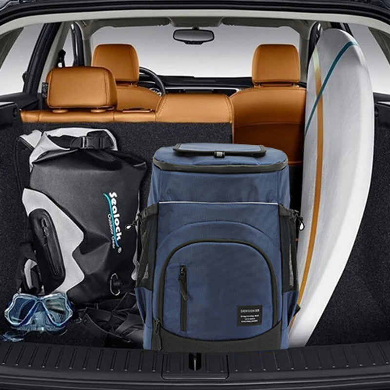 Insulated Cooler Backpack 30L Keeps Food Fresh Outdoors