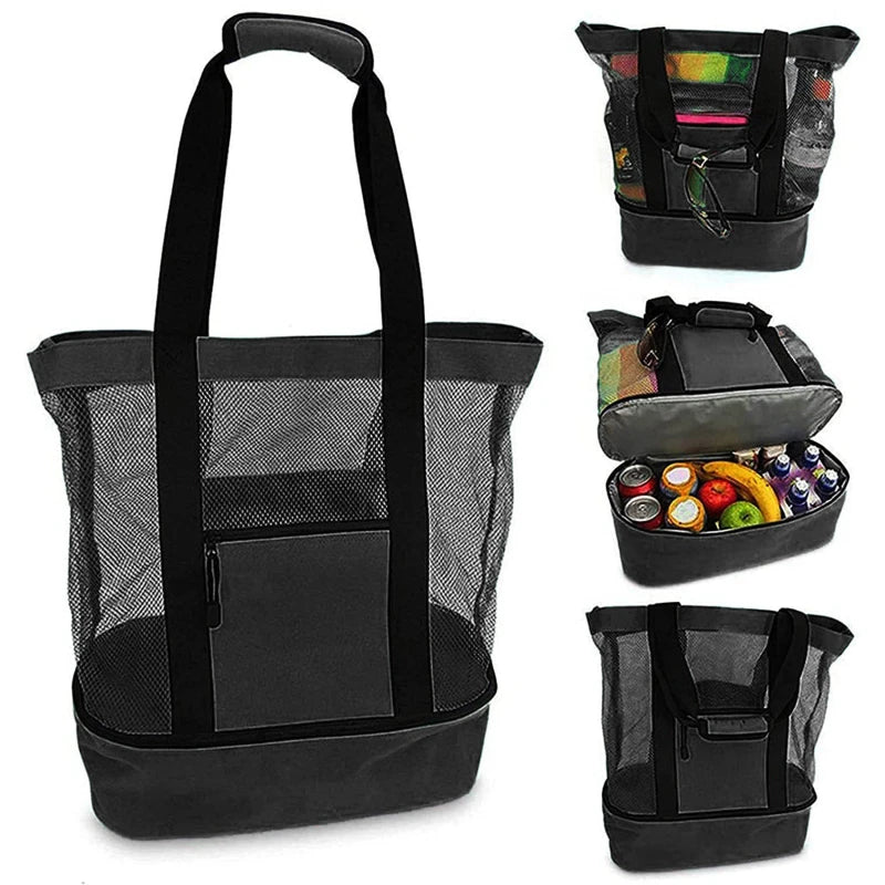 Insulated Picnic Beach Bag – Large Waterproof Tote for Women