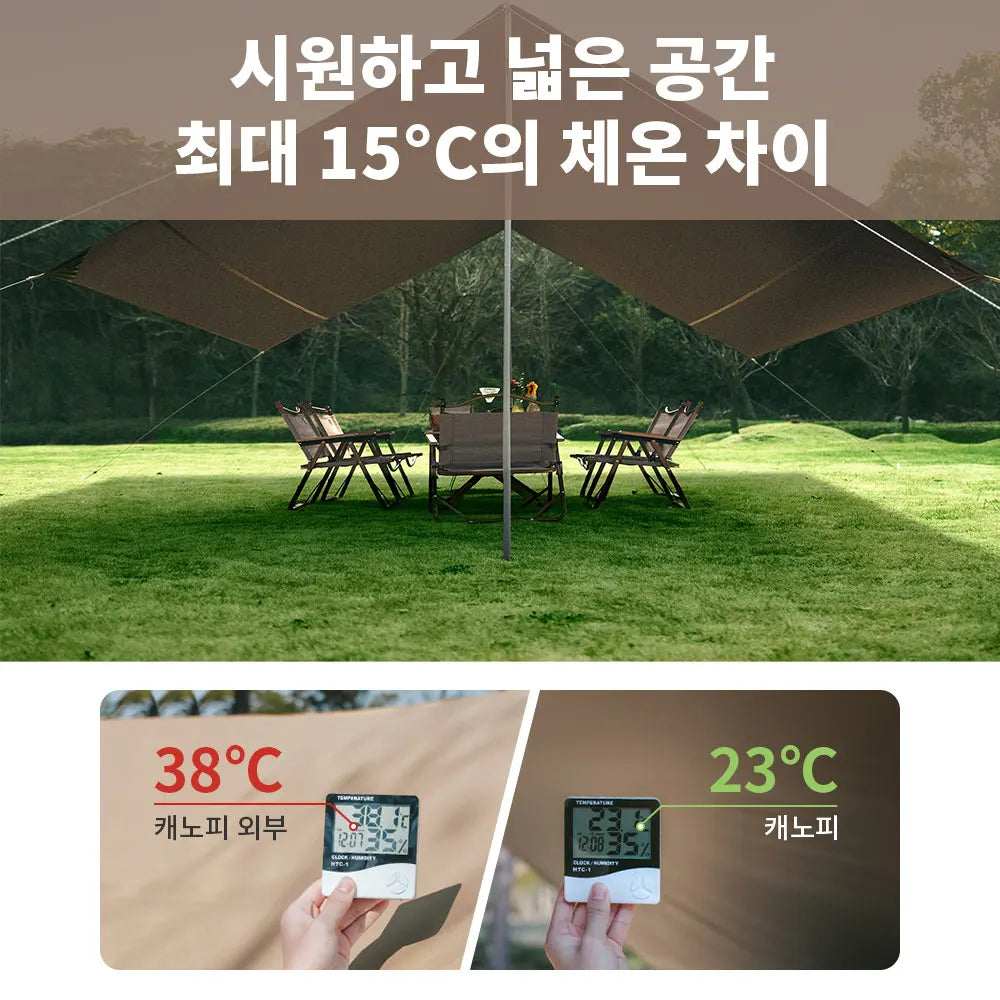 Camping Sun Shelter 10–12 Person UV Protection Canopy