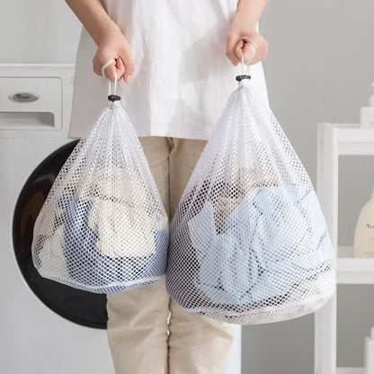 Mesh Laundry Bag Drawstring Large Capacity Organizer