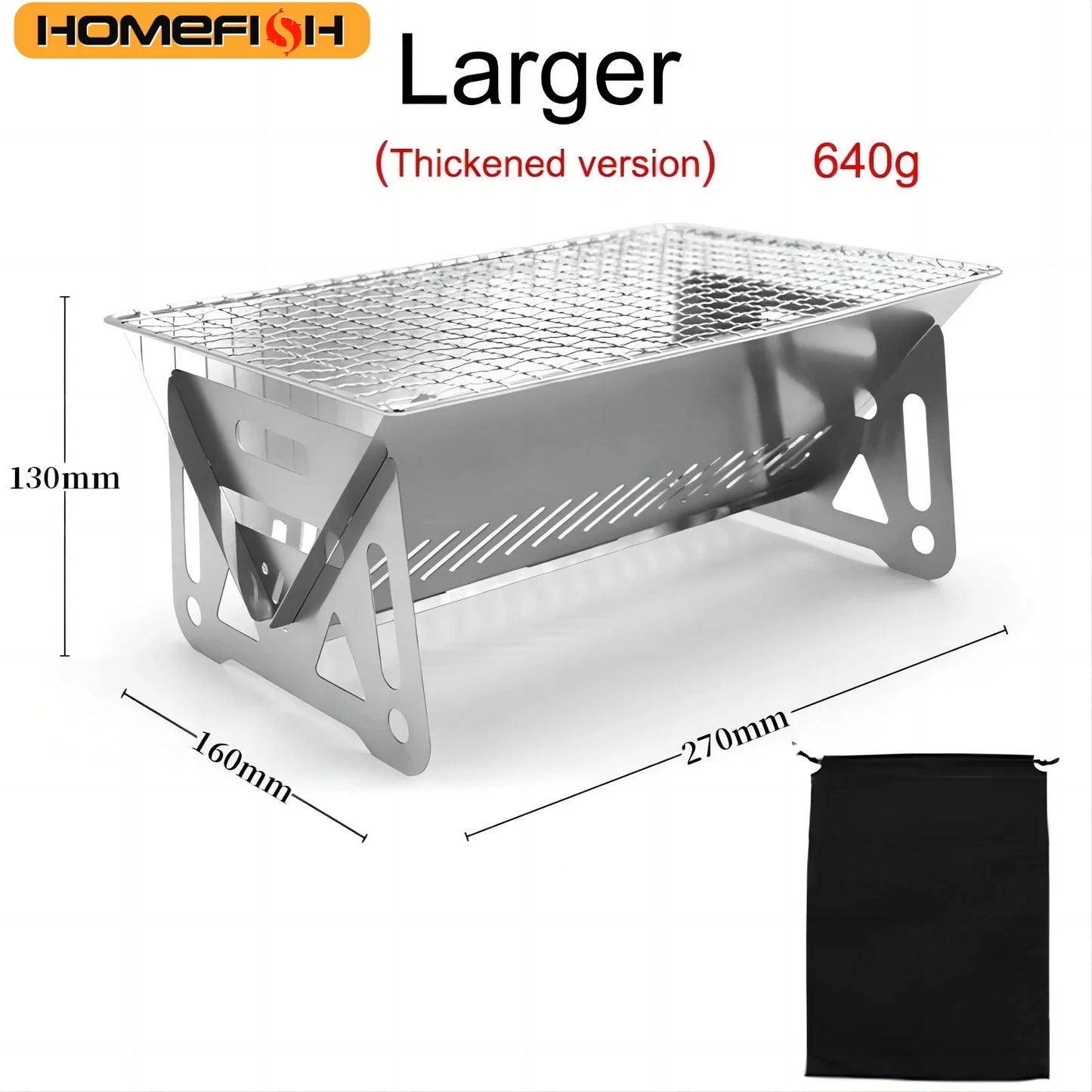 Camping BBQ Grill Rack – Compact & Efficient Heat Control