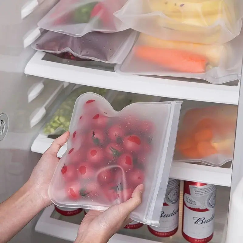 Reusable Silicone Food Storage Bags – Leakproof Fresh Keep