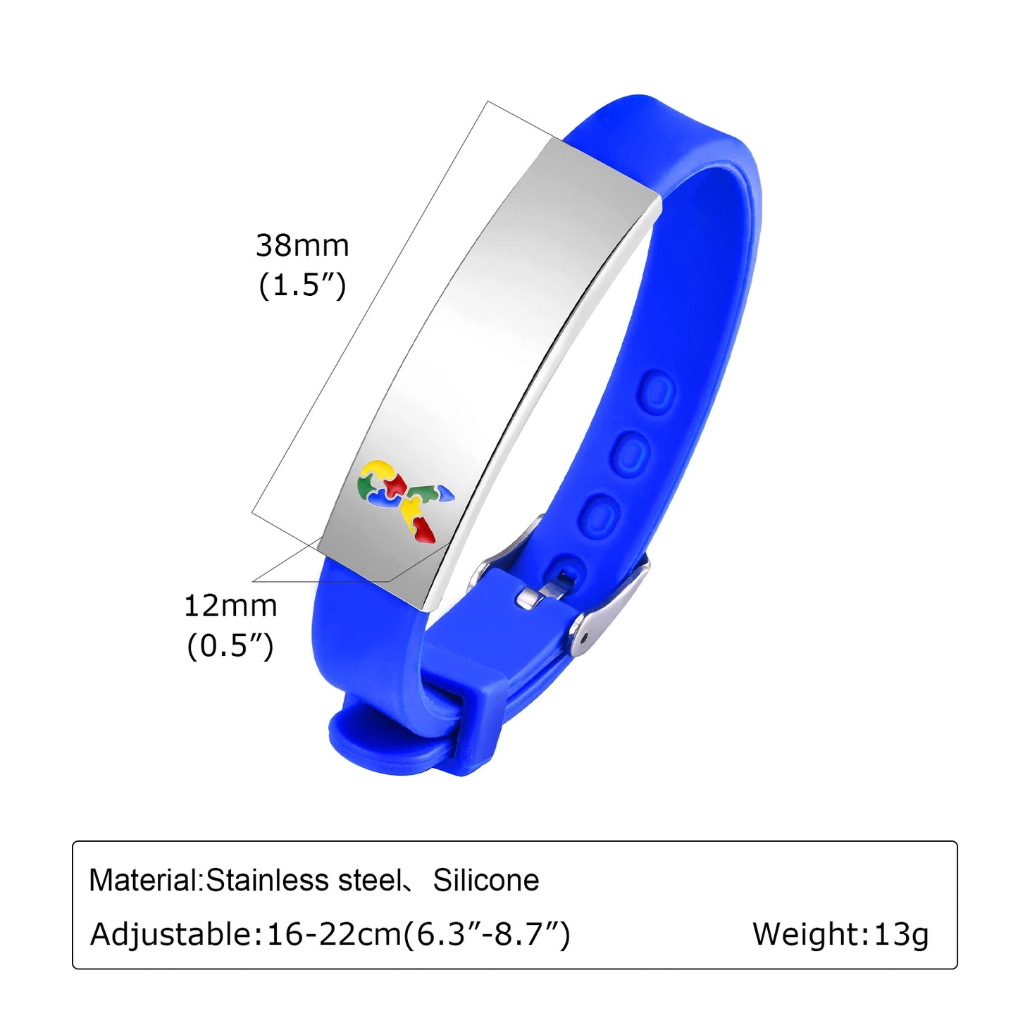 Personalized Autism Medical Alert Bracelet for Kids