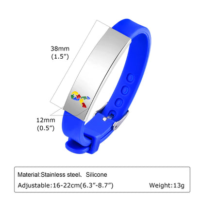 Personalized Autism Medical Alert Bracelet for Kids
