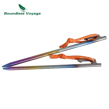 Titanium Tent Stakes Heavy Duty Lightweight Set