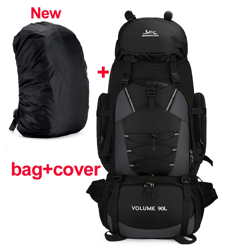 90L Hiking Backpack Waterproof Large Capacity Trekking