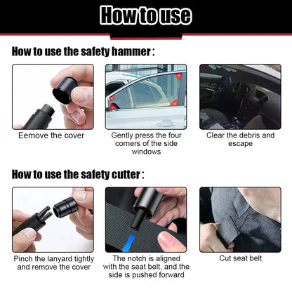Car Window Breaker & Seatbelt Cutter Emergency Tool