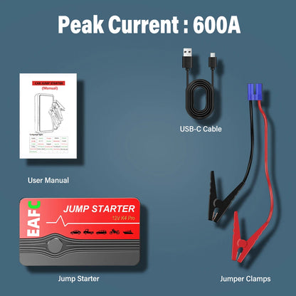 Car Jump Starter Power Bank Emergency Engine Start