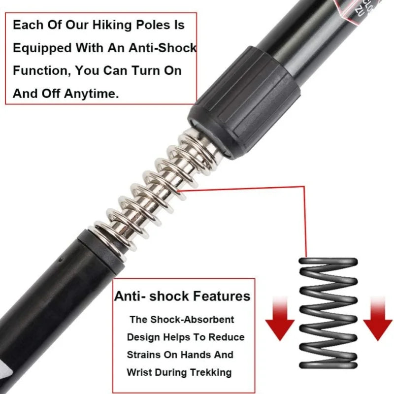 Collapsible Hiking Trekking Poles for Stable Walking