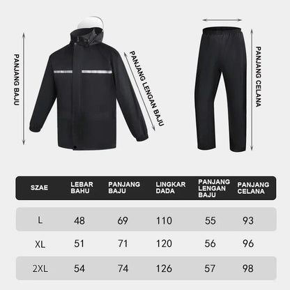Waterproof Rain Poncho with Reflective Safety Design