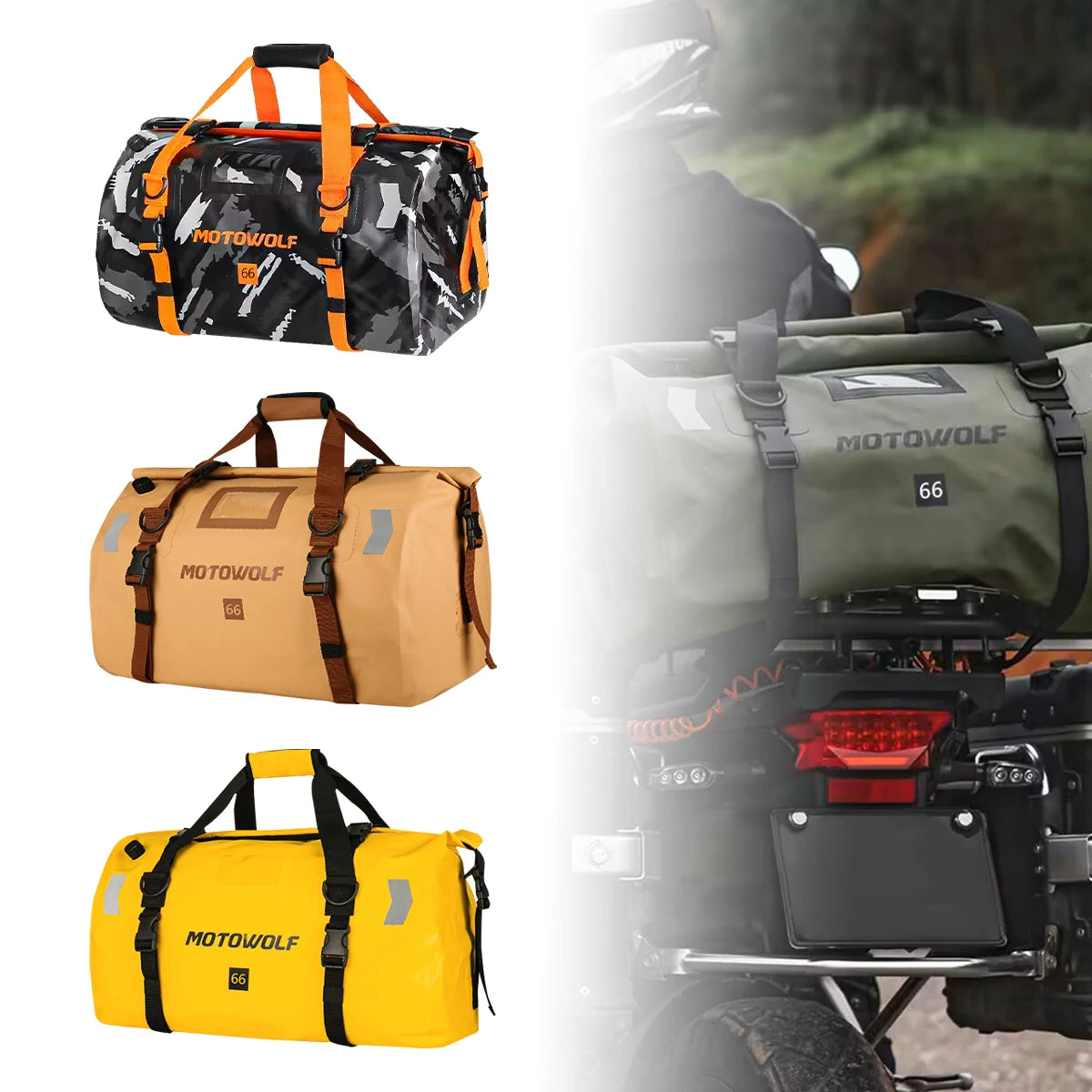 Waterproof Dry Bag for Motorcycle Travel Gear Protection