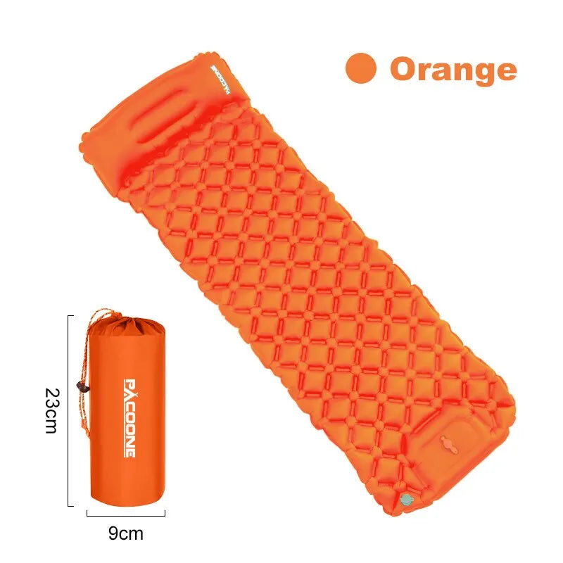 Ultralight Inflatable Sleeping Pad with Built-In Pump