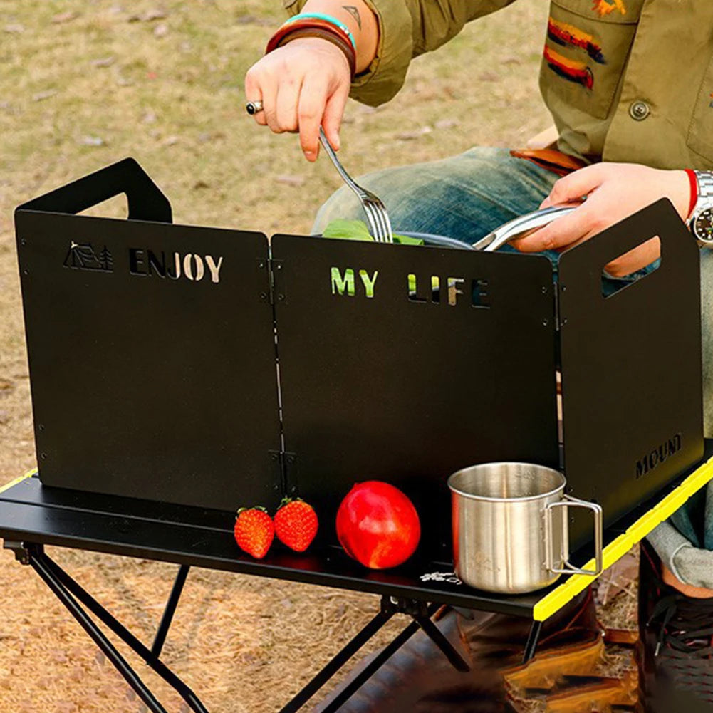 Camping Stove Windscreen – Foldable Windproof Shield
