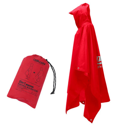 3-in-1 Waterproof Rain Poncho for Camping & Hiking