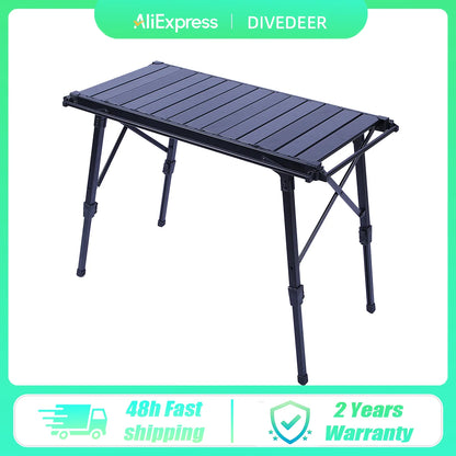 Adjustable Aluminum Folding Camping Table for Easy Outdoor Meals