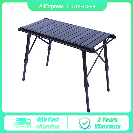 Adjustable Aluminum Folding Camping Table for Easy Outdoor Meals
